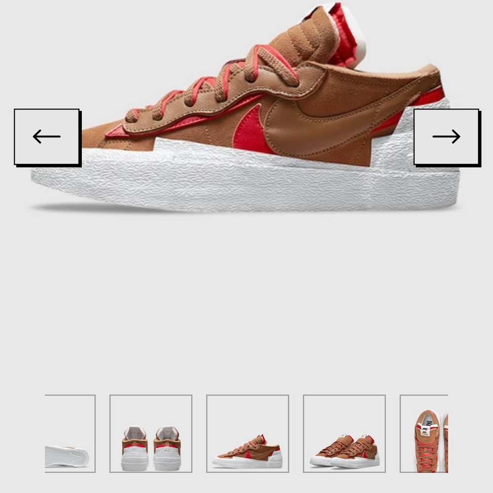Sacai British Low Nikes